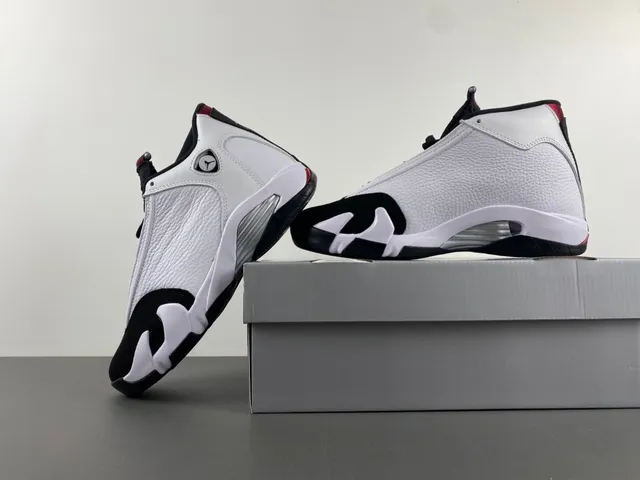 Air Jordan 14 White Black Red Basketball Shoes 14