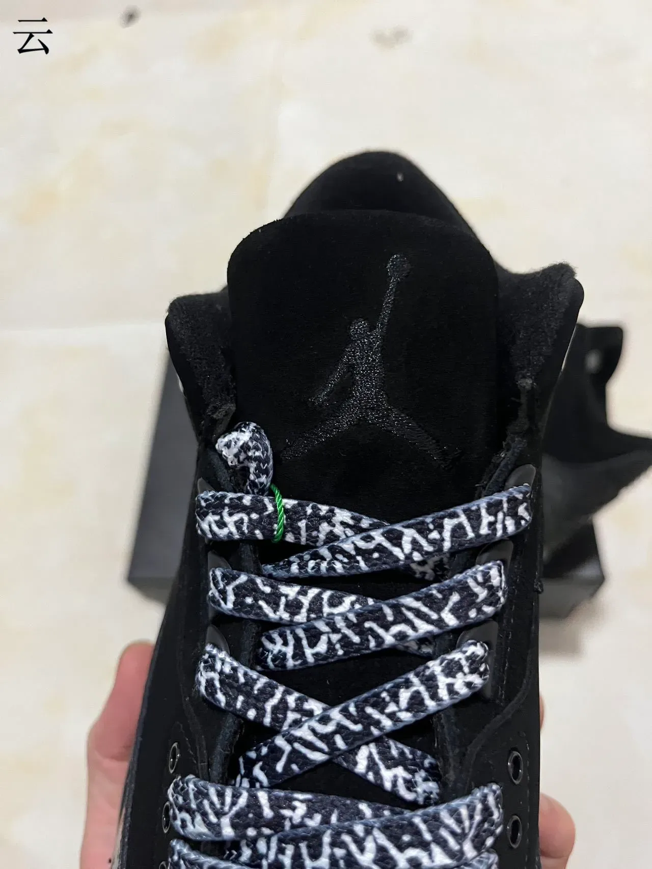 Air Jordan 3 Chaussures de basket noir à l'impression éléphant 3