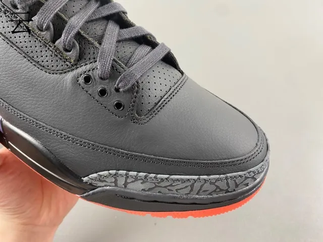 Air Jordan 3 Black Orange Gradient Basketball Shoes 3