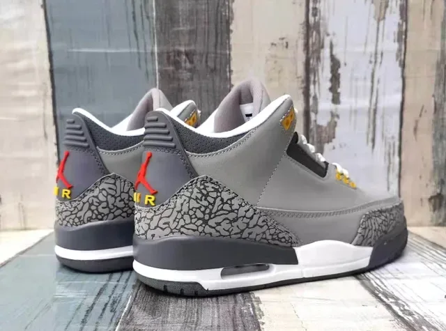 Air Jordan 3 Gray Elephant Chaussures de basket-ball 5