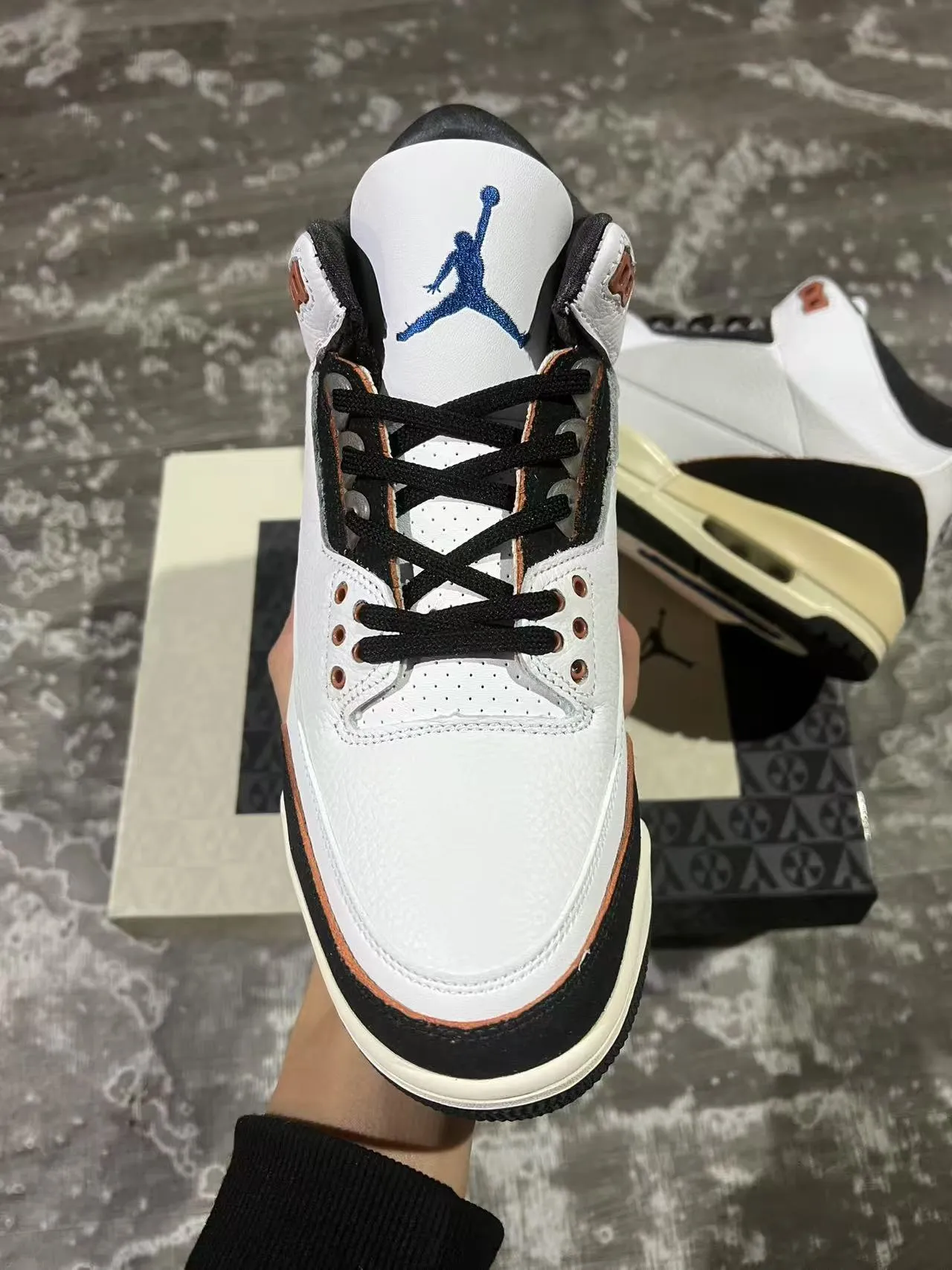 Air Jordan 3 White Black Cream Copper Basketball Shoes 3