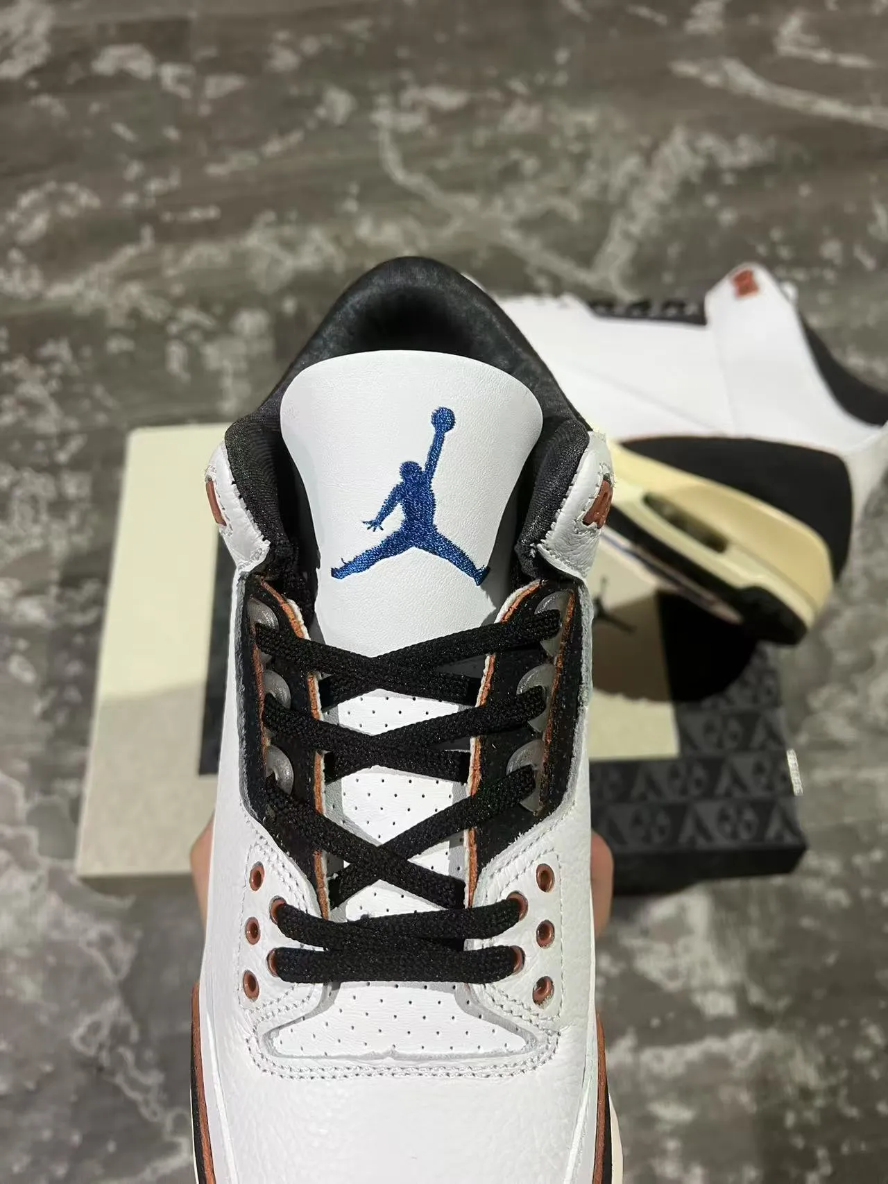 Air Jordan 3 White Black Cream Copper Basketball Shoes 4