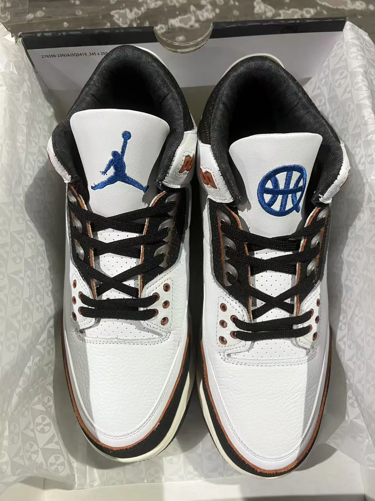 Air Jordan 3 White Black Cream Copper Basketball Shoes 9
