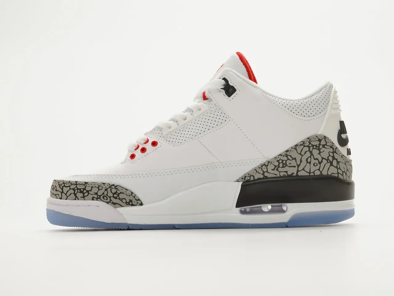 Air Jordan 3 Tênis de Basquete Branco Cimento com Estampa de Elefante 10