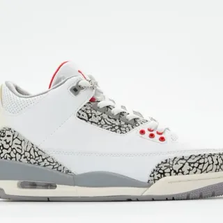 Air Jordan 3 White Cement Elephant Print Basketball Shoes
