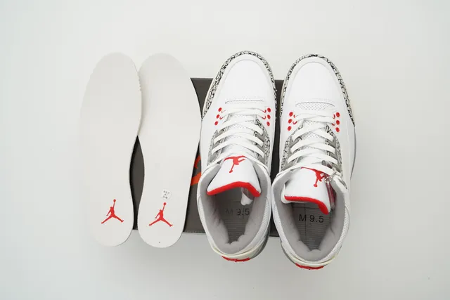 Air Jordan 3 White Cement Elephant Print Basketball Shoes 2