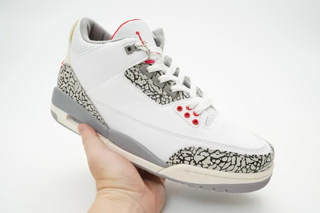 Air Jordan 3 White Cement Elephant Print Basketball Shoes 3