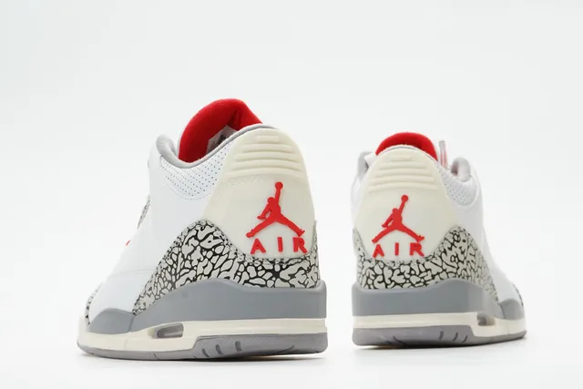Air Jordan 3 White Cement Elephant Print Basketball Shoes 7