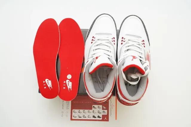 Air Jordan 3 White Cement Red tênis de basquete 2
