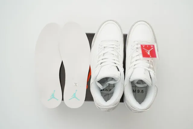 Air Jordan 3 White Elephant Print Basketball Shoes 2