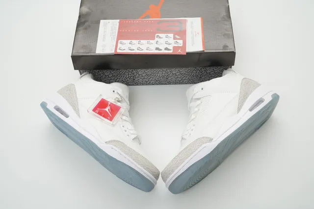 Air Jordan 3 White Elephant Print Basketball Shoes 4