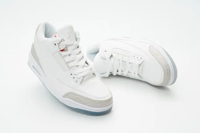 Air Jordan 3 White Elephant Print Basketball Shoes 6