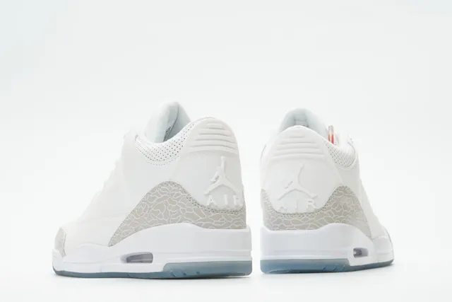 Air Jordan 3 White Elephant Print Basketball Shoes 7