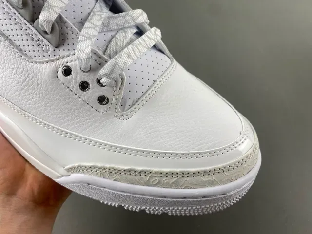 Air Jordan 3 Chaussures de Basketball à imprimé éléphant blanc 2