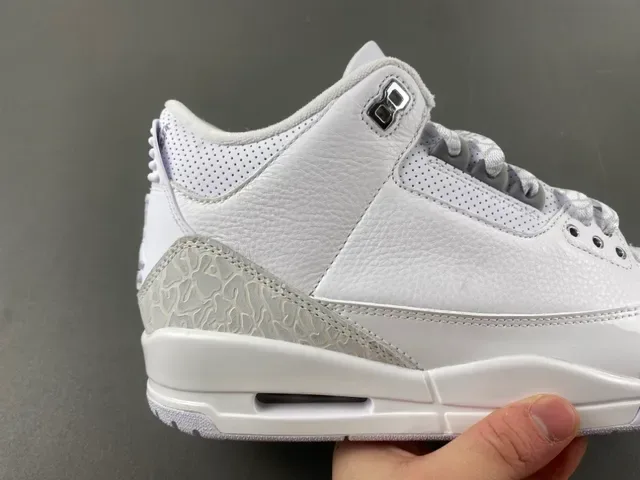 Air Jordan 3 Chaussures de Basketball à imprimé éléphant blanc 3
