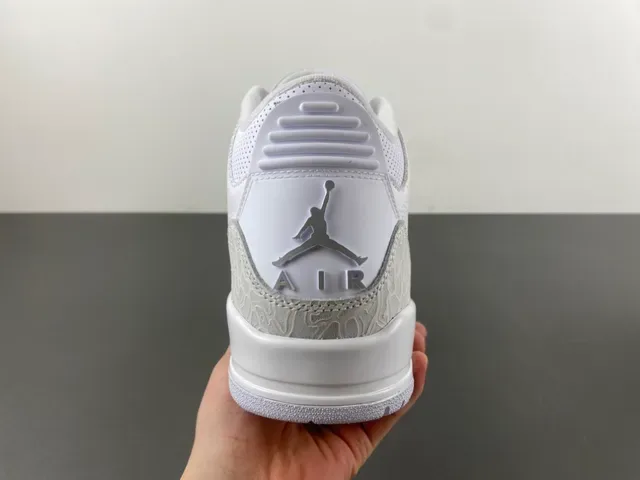 Air Jordan 3 Chaussures de Basketball à imprimé éléphant blanc 4