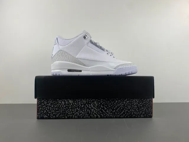 Air Jordan 3 Chaussures de Basketball à imprimé éléphant blanc 16
