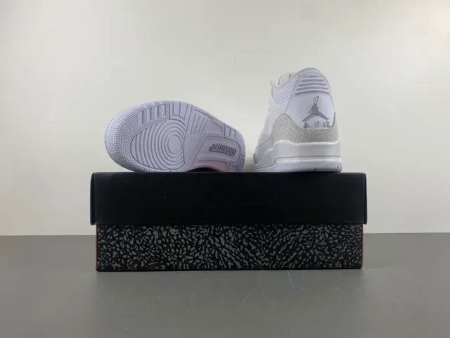 Air Jordan 3 Chaussures de Basketball à imprimé éléphant blanc 17