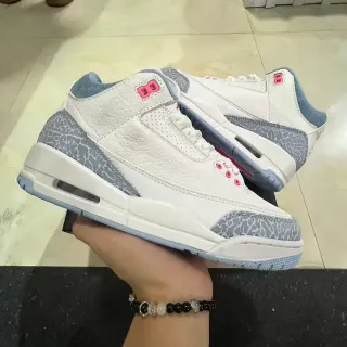 Air Jordan 3 White Light Graphite Pink 篮球鞋