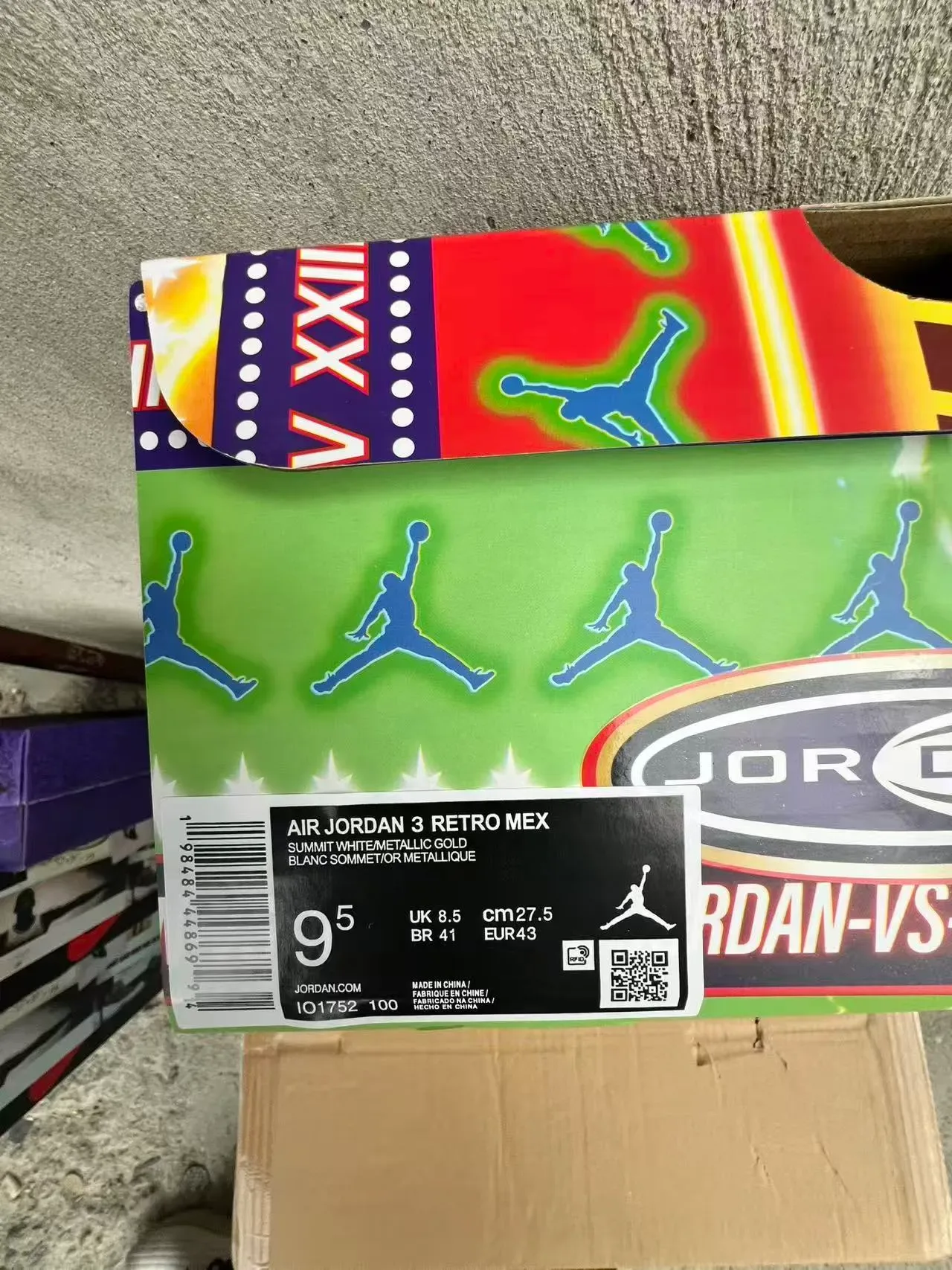 Air Jordan 3 Blanc Rouge Vert Chaussures de Basketball 11