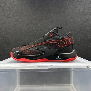 Air Jordan 37 Low Black Red Cage-Overlay Construction Basketball Shoes