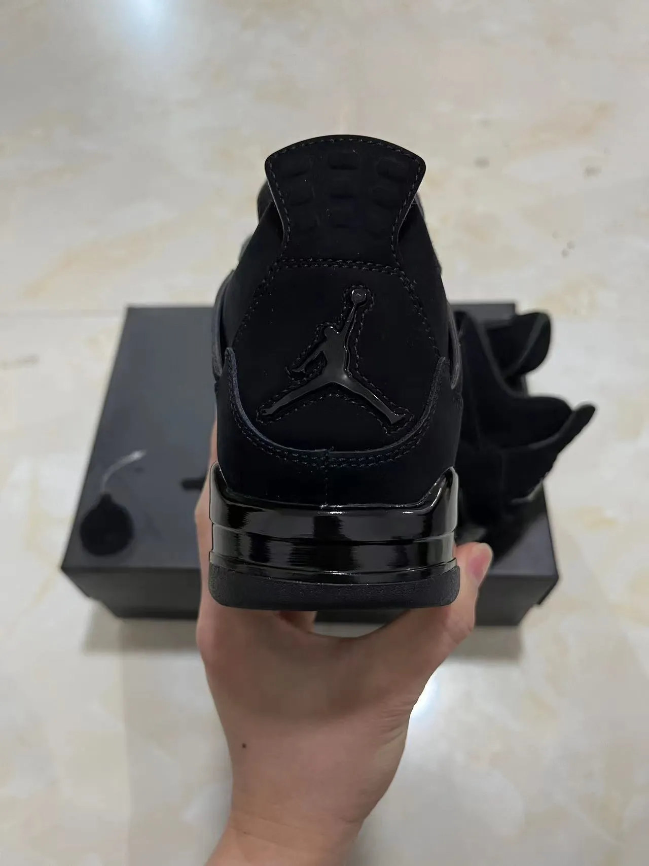 Air Jordan 4 Black Monochrome Basketball Shoes 7