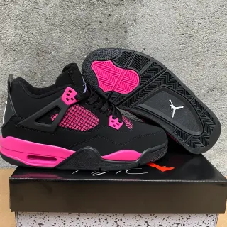 Air Jordan 4 Tênis de Basquete Preto Rosa
