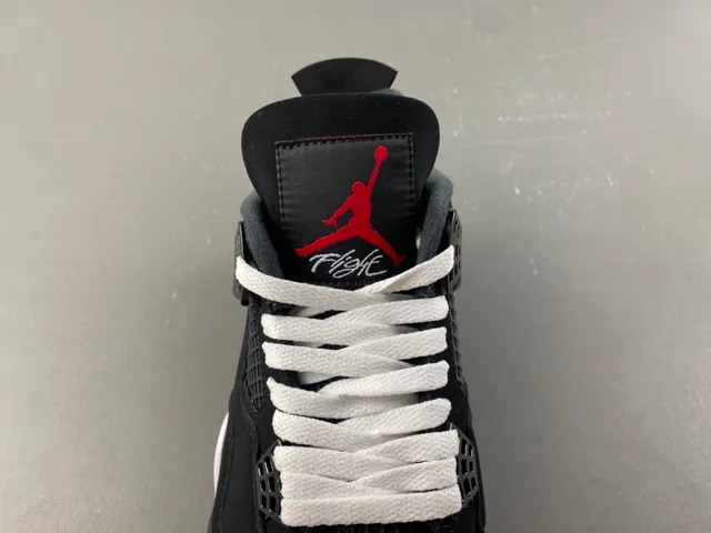 Air Jordan 4 Black White Red Basketball Shoes 6