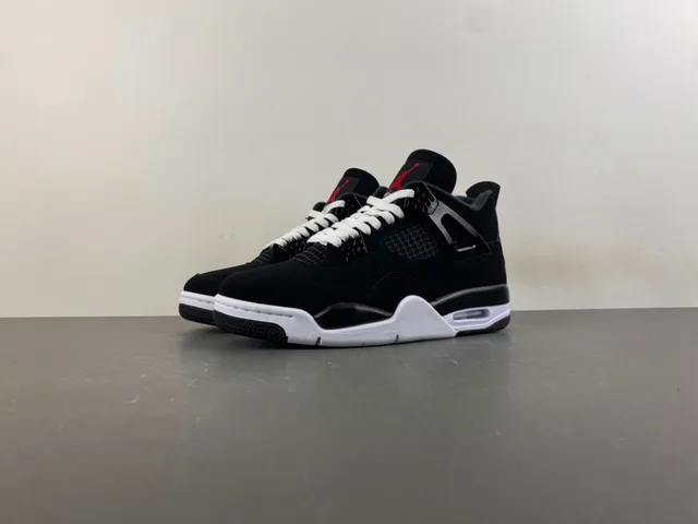 Air Jordan 4 Black White Red Basketball Shoes 10