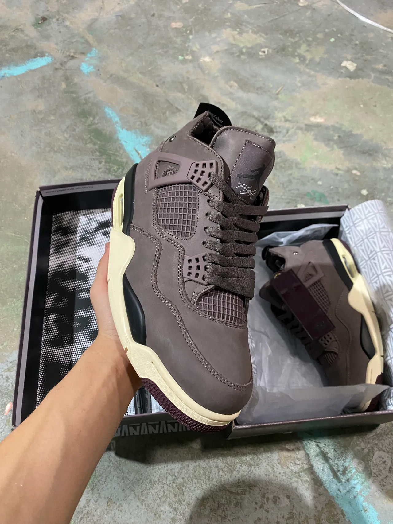 Air Jordan 4 Marrom Creme Tênis de Basquete 7