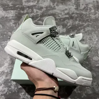 Air Jordan 4 Mint Green Suede Basketball Shoes