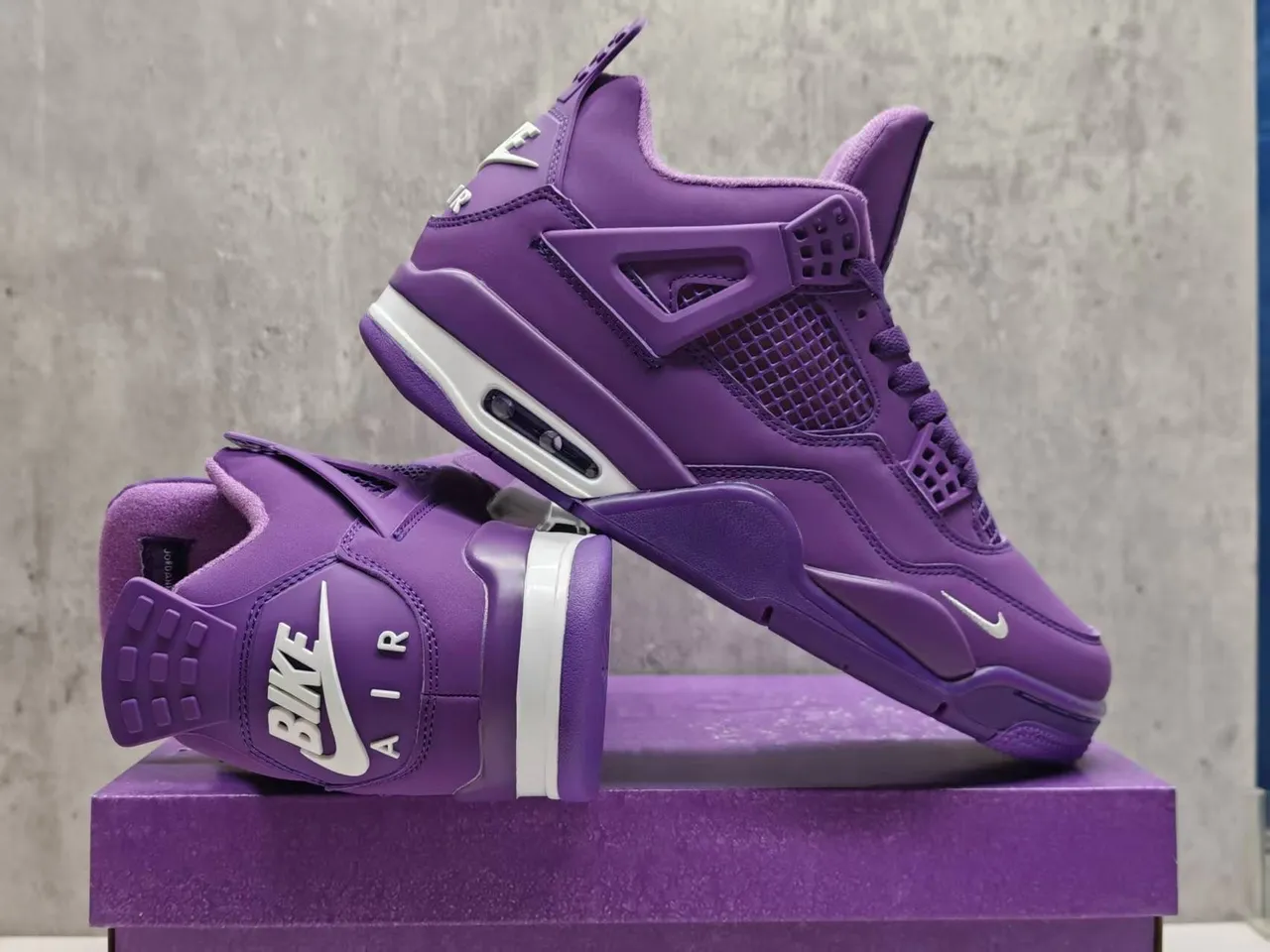 Air Jordan 4 Monochromatic Purple Basketball Shoes 11