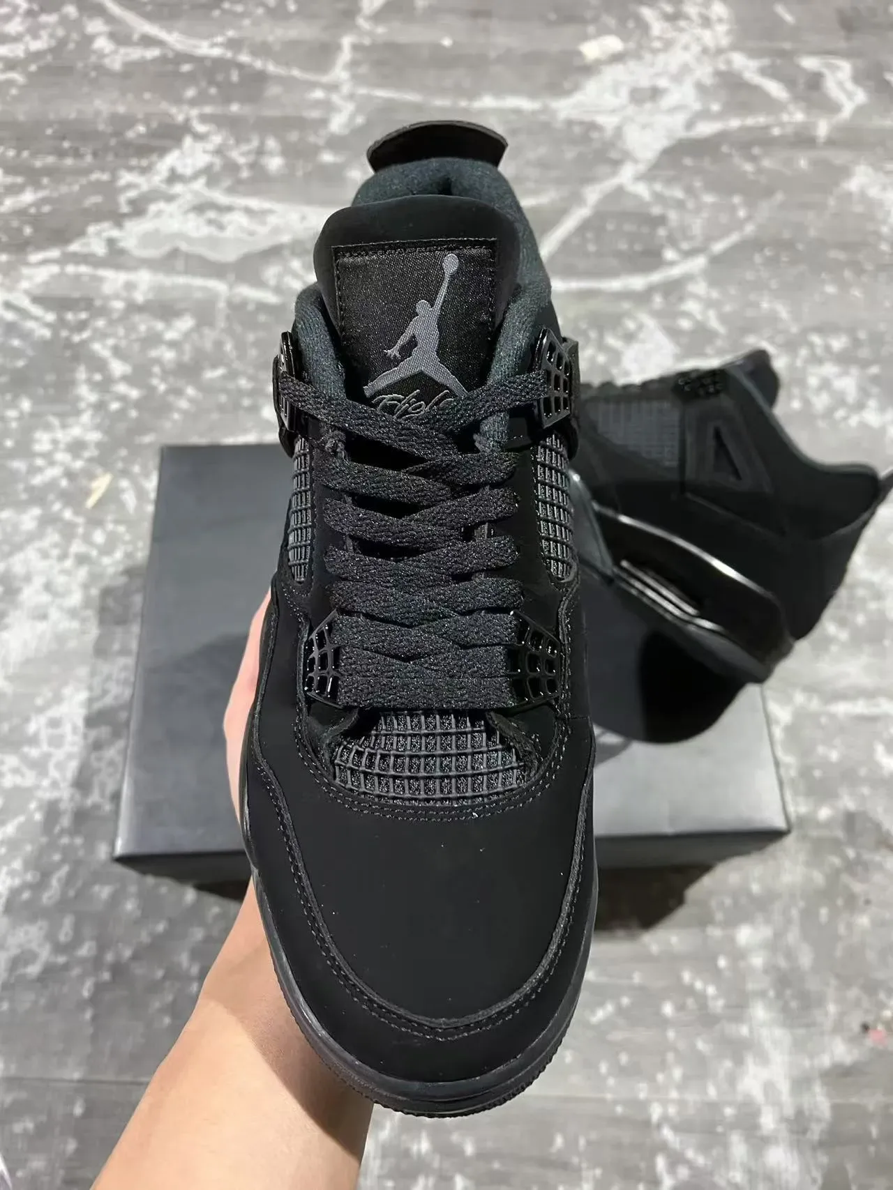 Air Jordan 4 Monochrome Noir Chaussures de Basketball 3