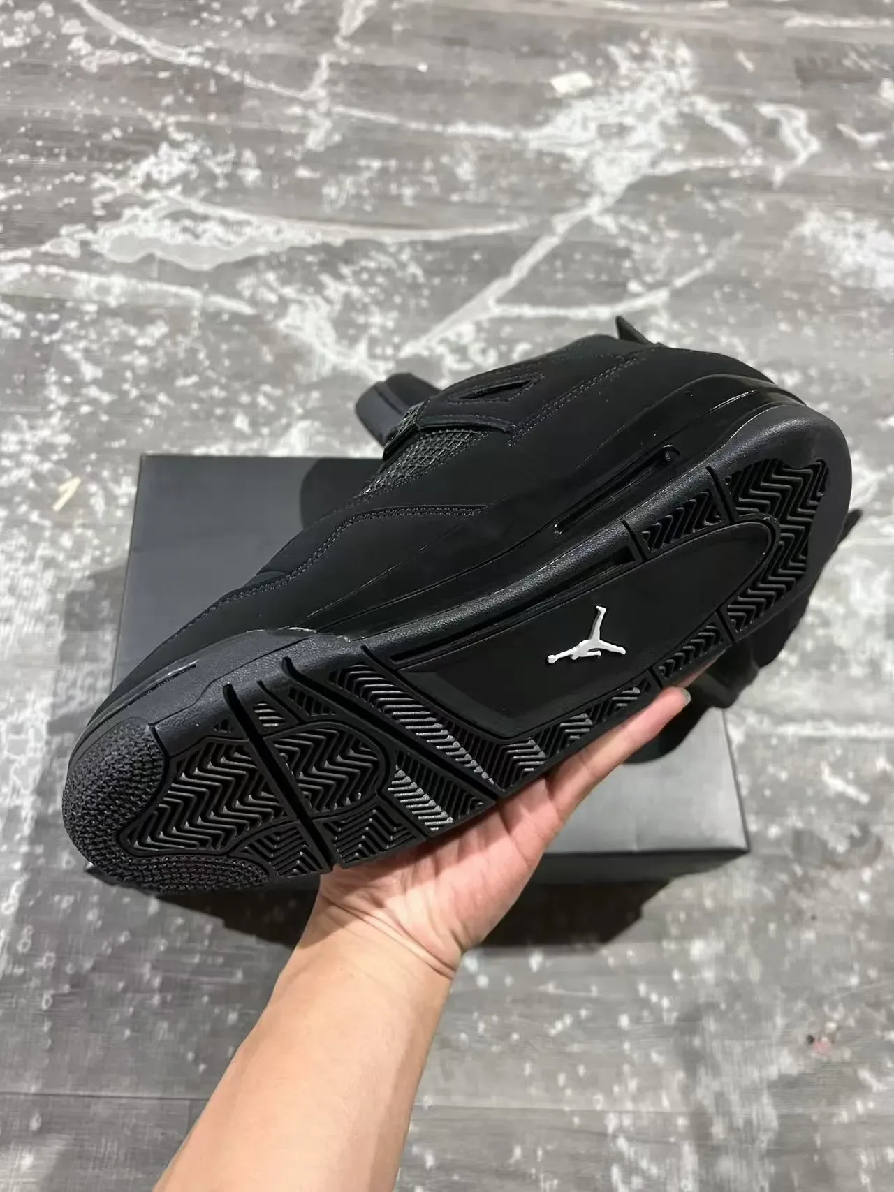 Air Jordan 4 Monochrome Noir Chaussures de Basketball 6