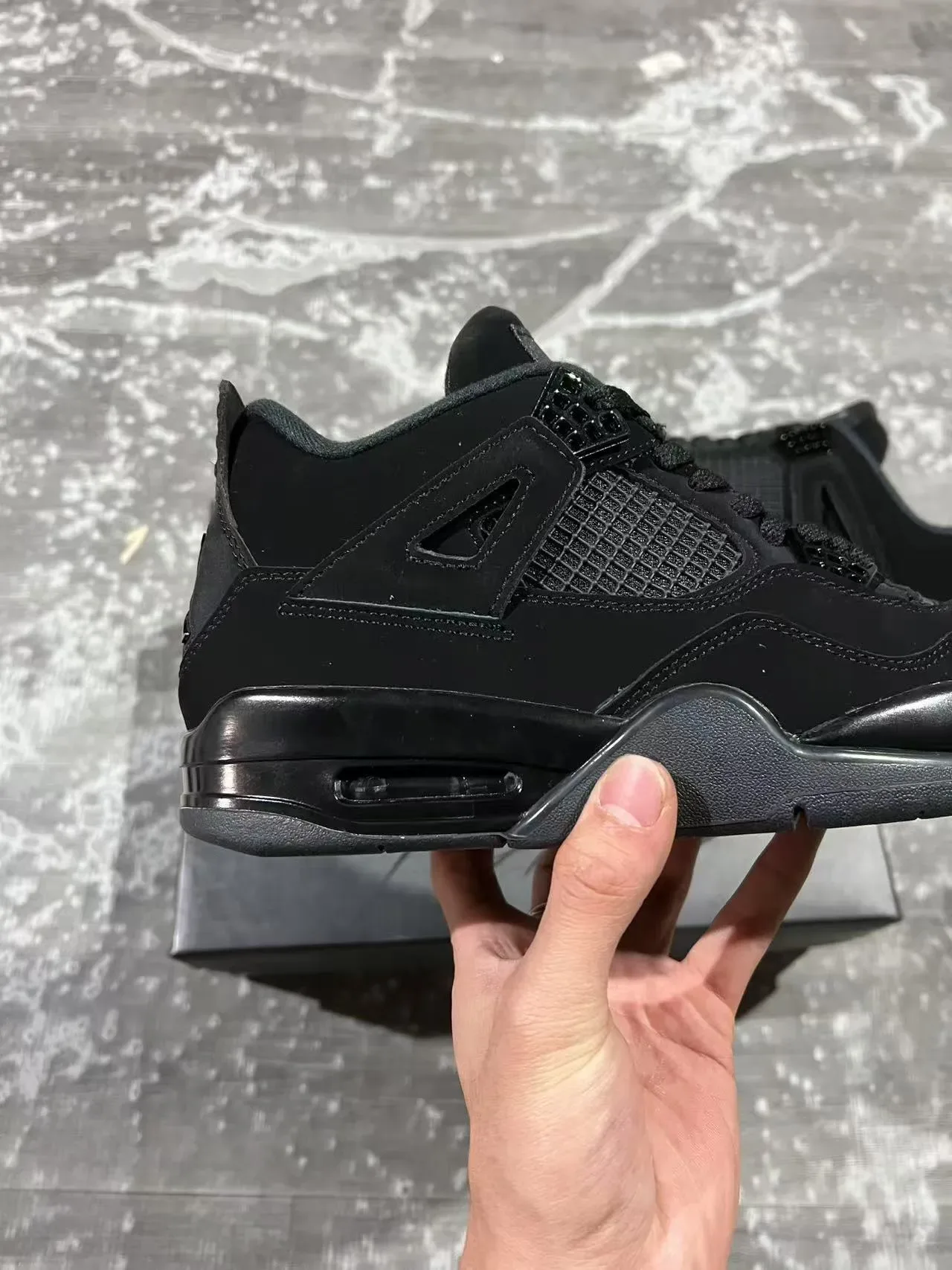 Air Jordan 4 Monochrome Noir Chaussures de Basketball 7