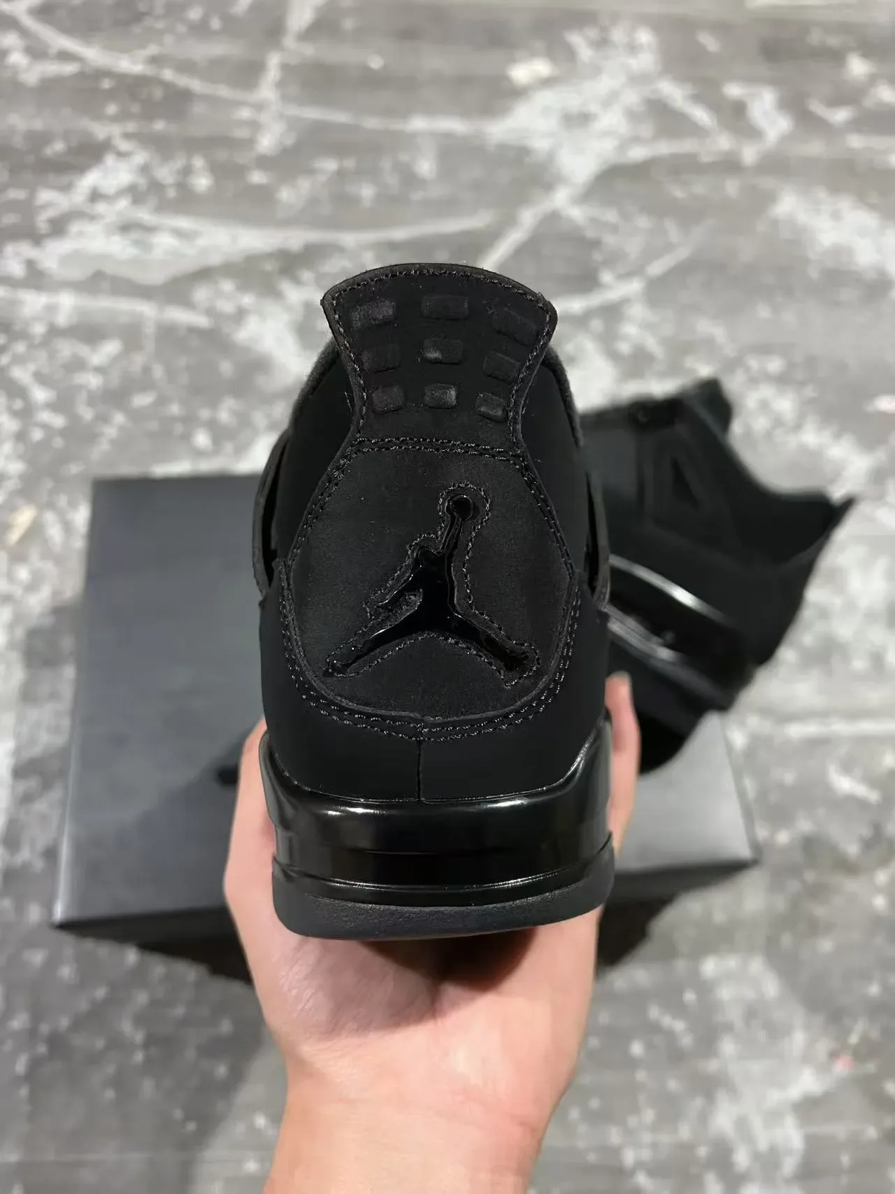 Air Jordan 4 Monochrome Noir Chaussures de Basketball 8
