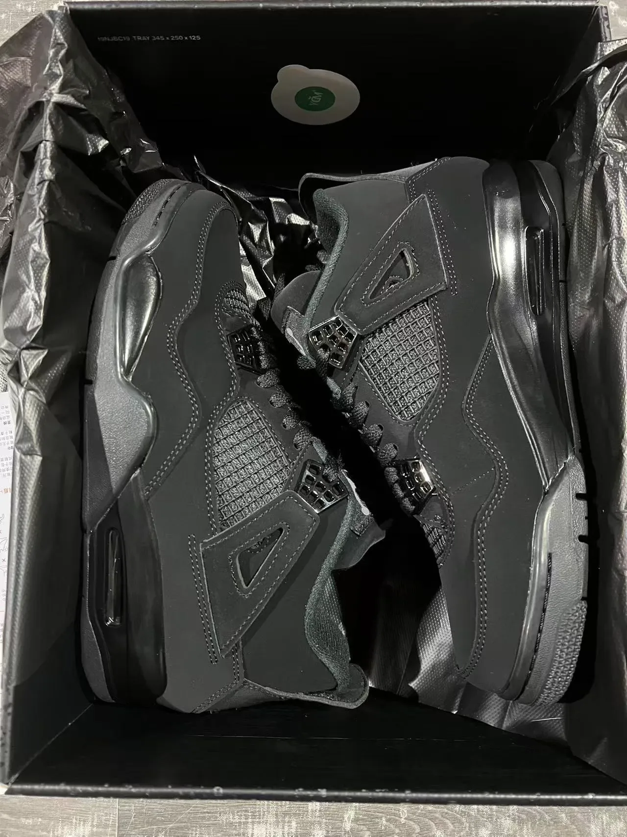 Air Jordan 4 Monochrome Noir Chaussures de Basketball 9