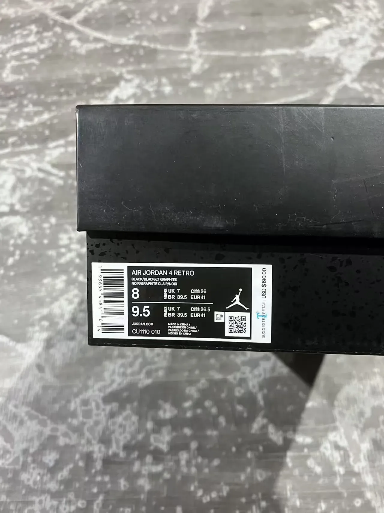 Air Jordan 4 Monochrome Noir Chaussures de Basketball 10