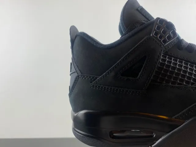 Air Jordan 4 Monochrome Black Basketball Shoes 3