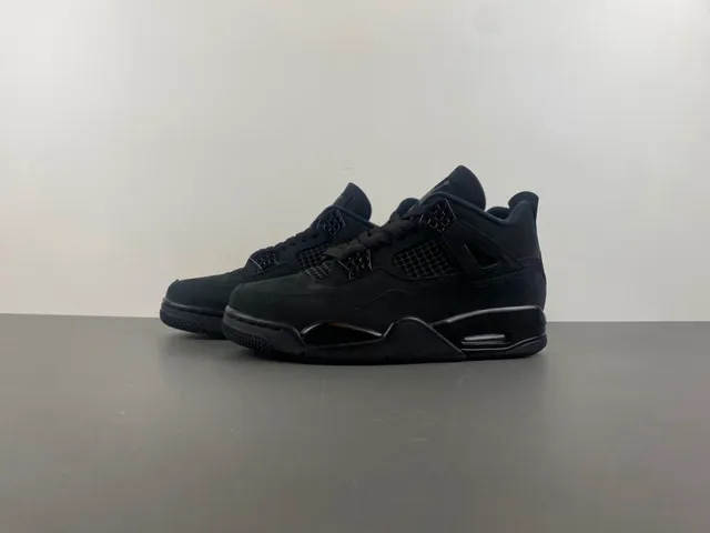 Air Jordan 4 Monochrome Black Basketball Shoes 9