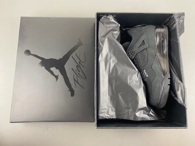 Air Jordan 4 Monochrome Black Basketball Shoes 12