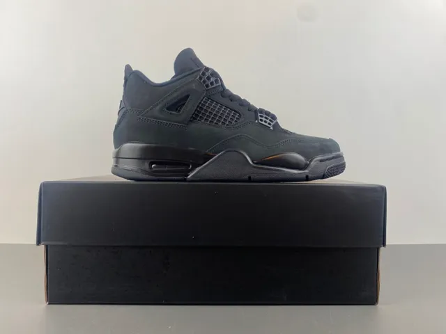 Air Jordan 4 Monochrome Black Basketball Shoes 15