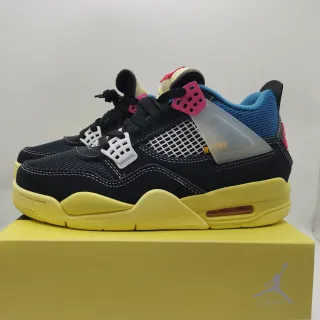 Air Jordan 4 Retro SP Black Yellow Blue Pink Basketball Shoes
