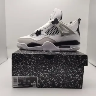 Air Jordan 4 Retro SP blanco negro gris neutral zapatillas de baloncesto