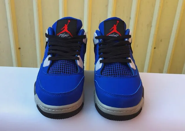 Air Jordan 4 Royal Blue Black Gray Basketball Shoes 3