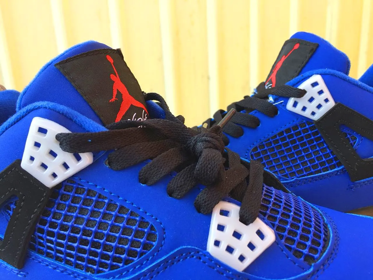 Air Jordan 4 Royal Blue Black Gray Basketball Shoes 4