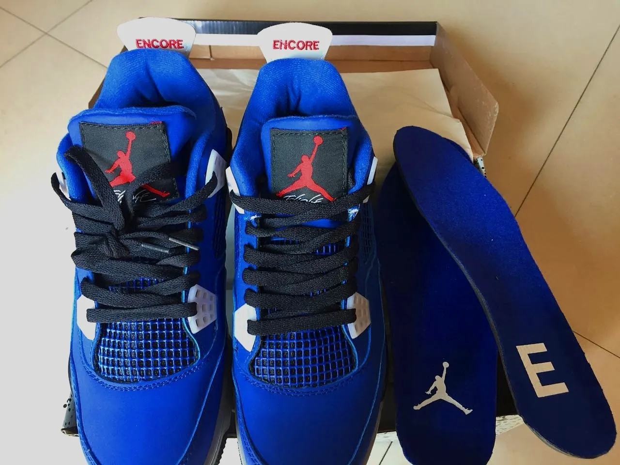 Air Jordan 4 Royal Blue Black Gray Basketball Shoes 6