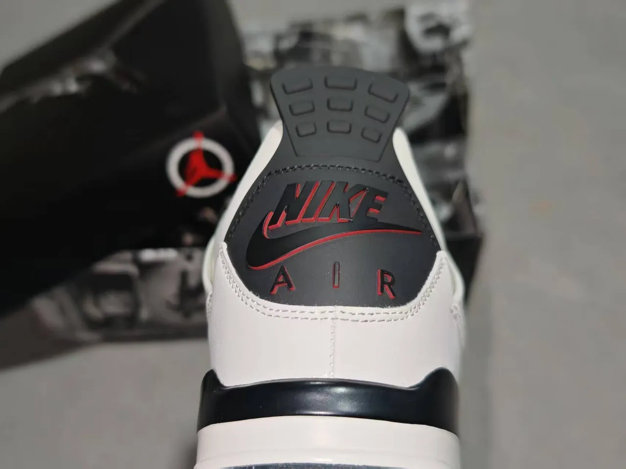 Air Jordan 4 White Black Red Basketball Shoes 14