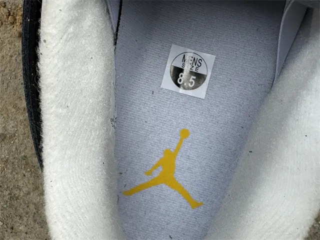 Air Jordan 4 White Black Yellow Basketball Shoes 4