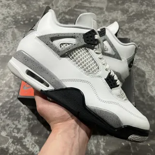 Air Jordan 4 White Cement Speckle Basketball Shoes